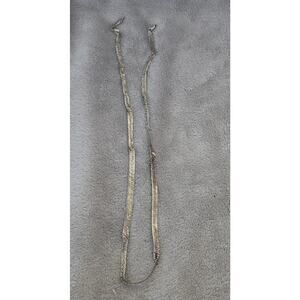 Sterling Silver Herringbone Chain Necklace Damaged